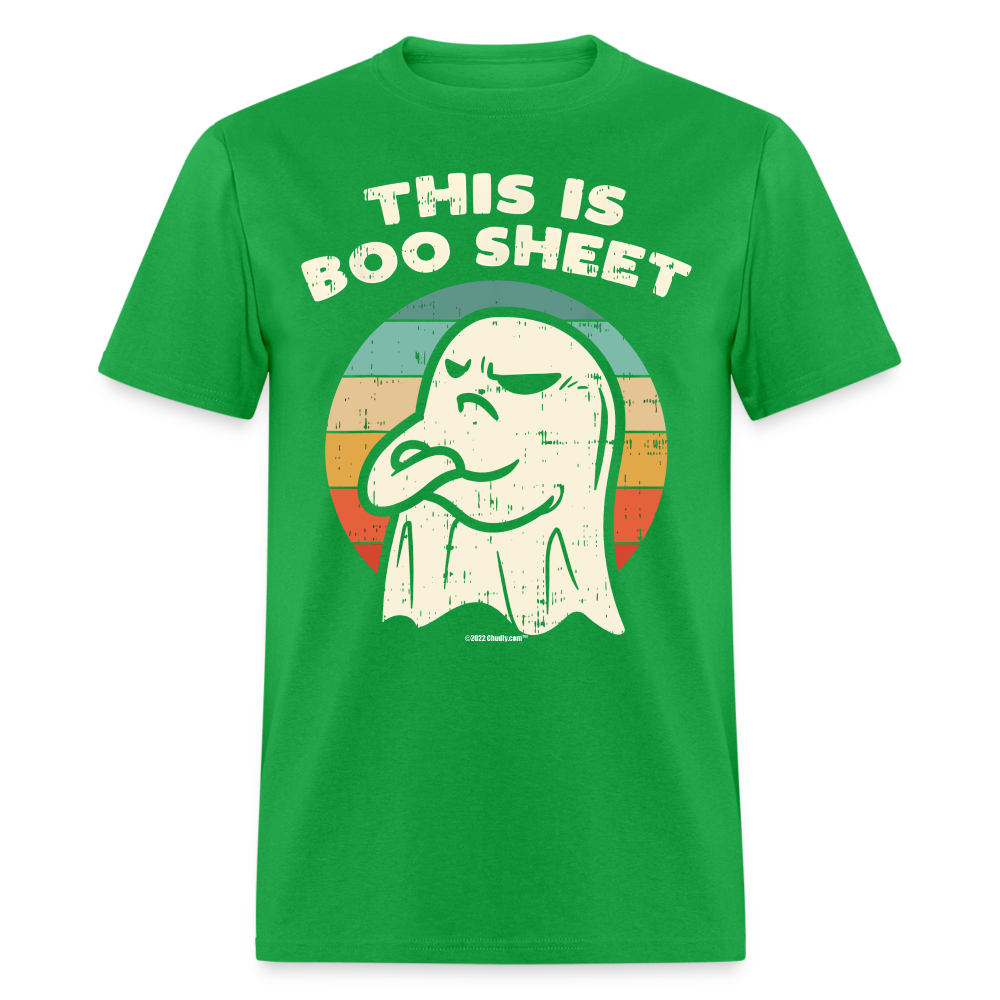 This Is Boo Sheet Funny Halloween Unisex Classic T-Shirt - bright green