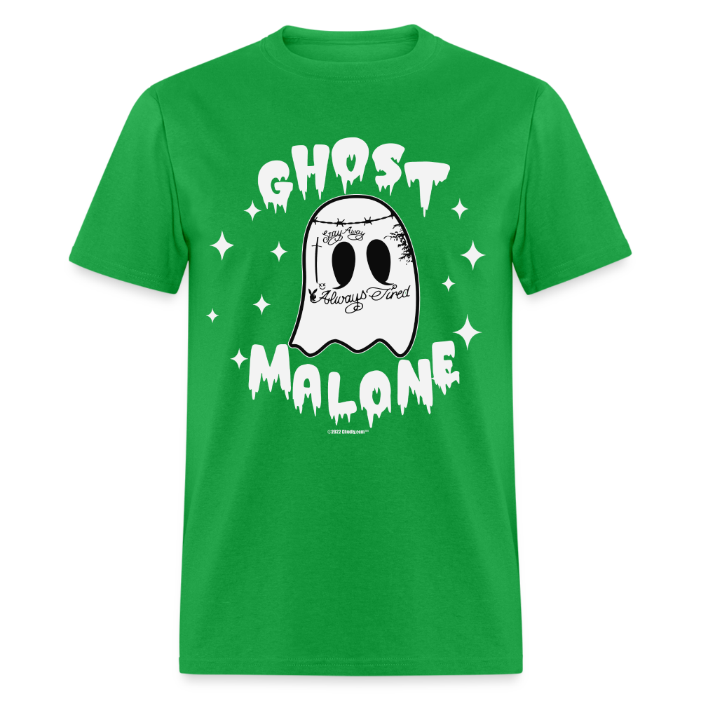 Ghost Malone Funny Halloween Unisex Classic T-Shirt - bright green
