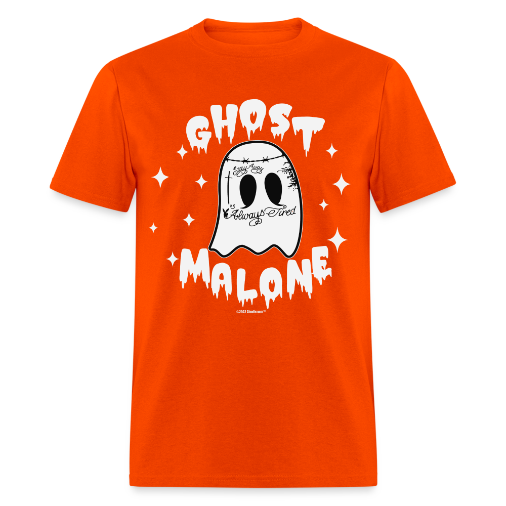 Ghost Malone Funny Halloween Unisex Classic T-Shirt - orange