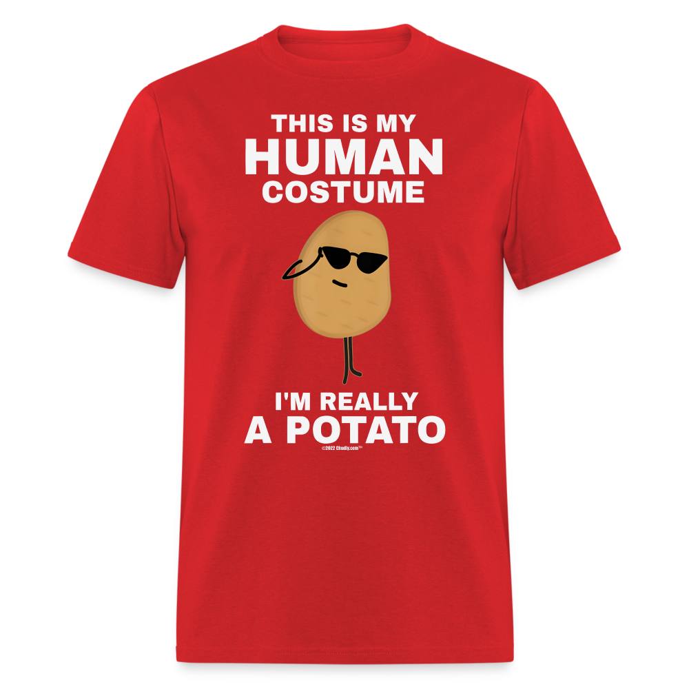 This Is My Human Costume I'm Really a Potato Funny Halloween Unisex Classic T-Shirt - red