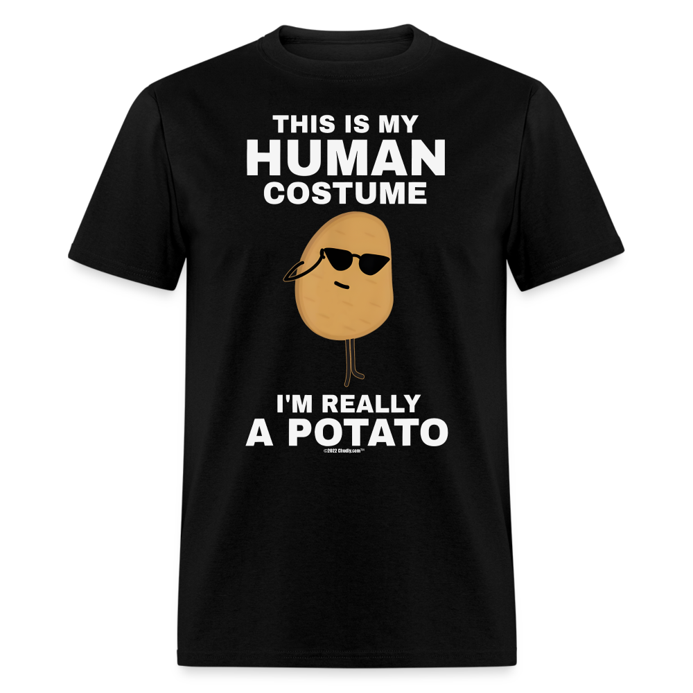 This Is My Human Costume I'm Really a Potato Funny Halloween Unisex Classic T-Shirt - black
