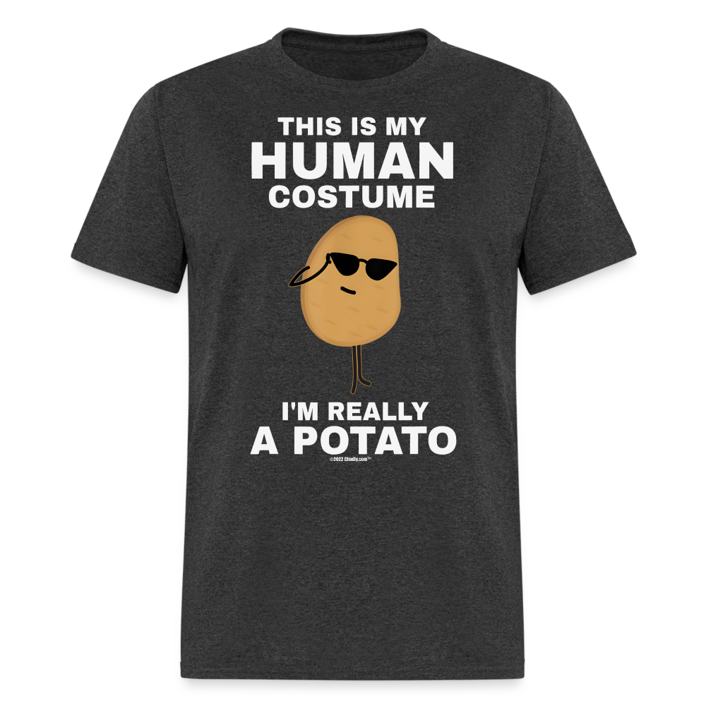 This Is My Human Costume I'm Really a Potato Funny Halloween Unisex Classic T-Shirt - heather black