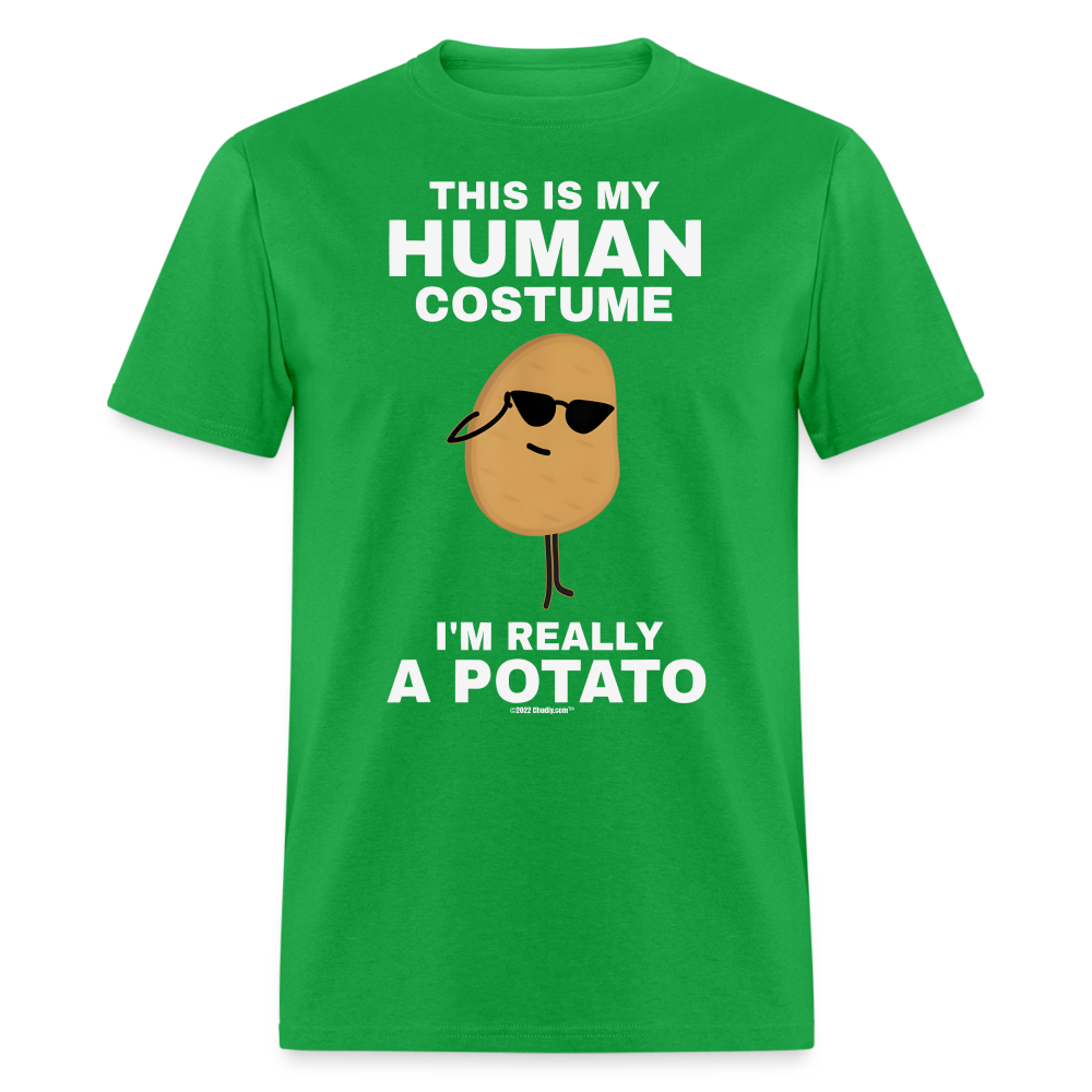 This Is My Human Costume I'm Really a Potato Funny Halloween Unisex Classic T-Shirt - bright green
