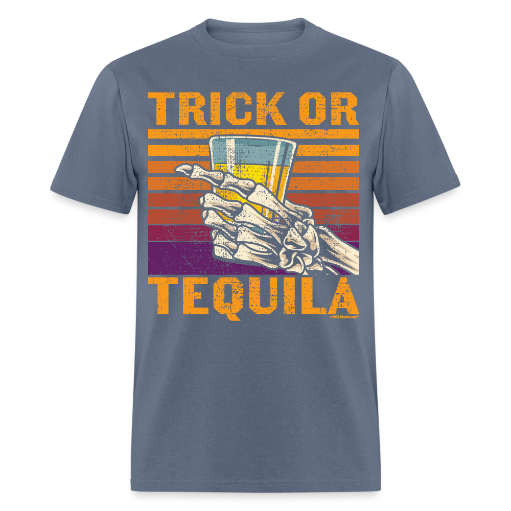 Trick or Tequila Funny Halloween Party Unisex Classic T-Shirt - denim