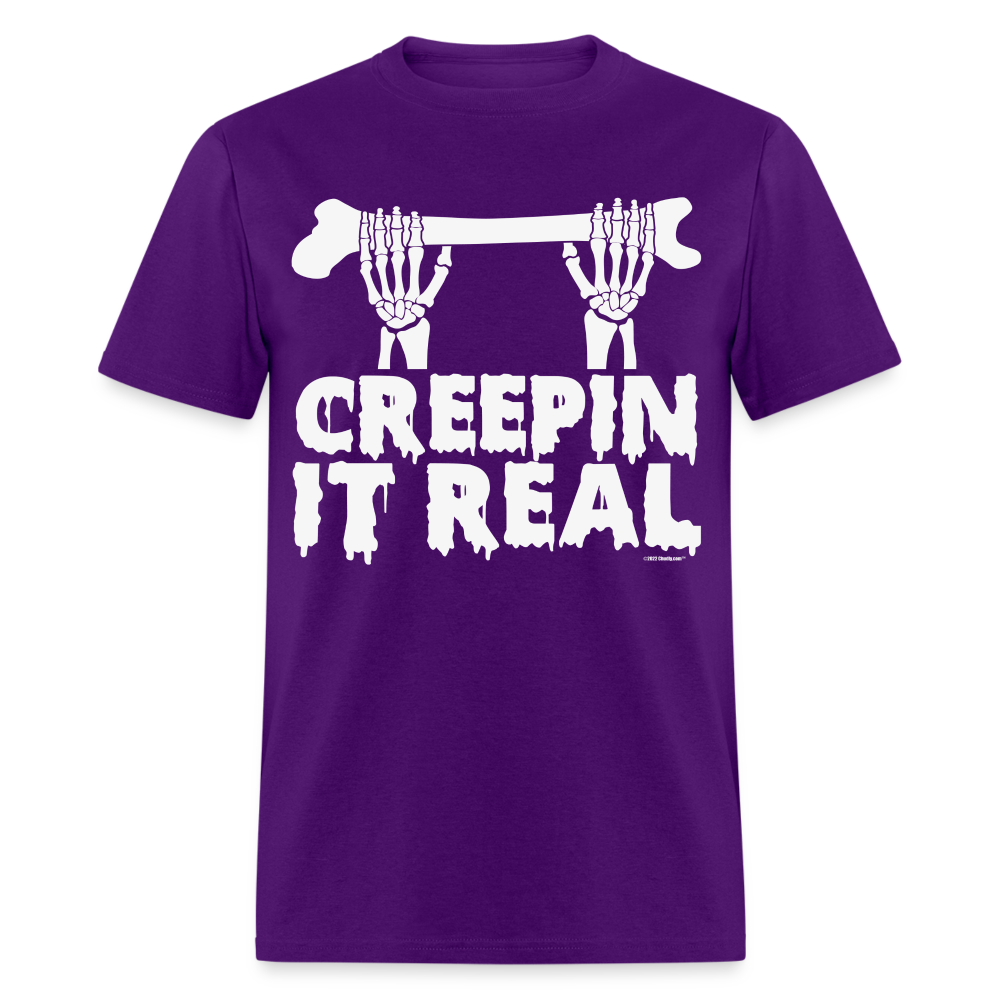 Creepin It Real Halloween Unisex Classic T-Shirt - purple