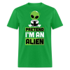 Pretend I'm An Alien Funny Halloween Unisex Classic T-Shirt - bright green