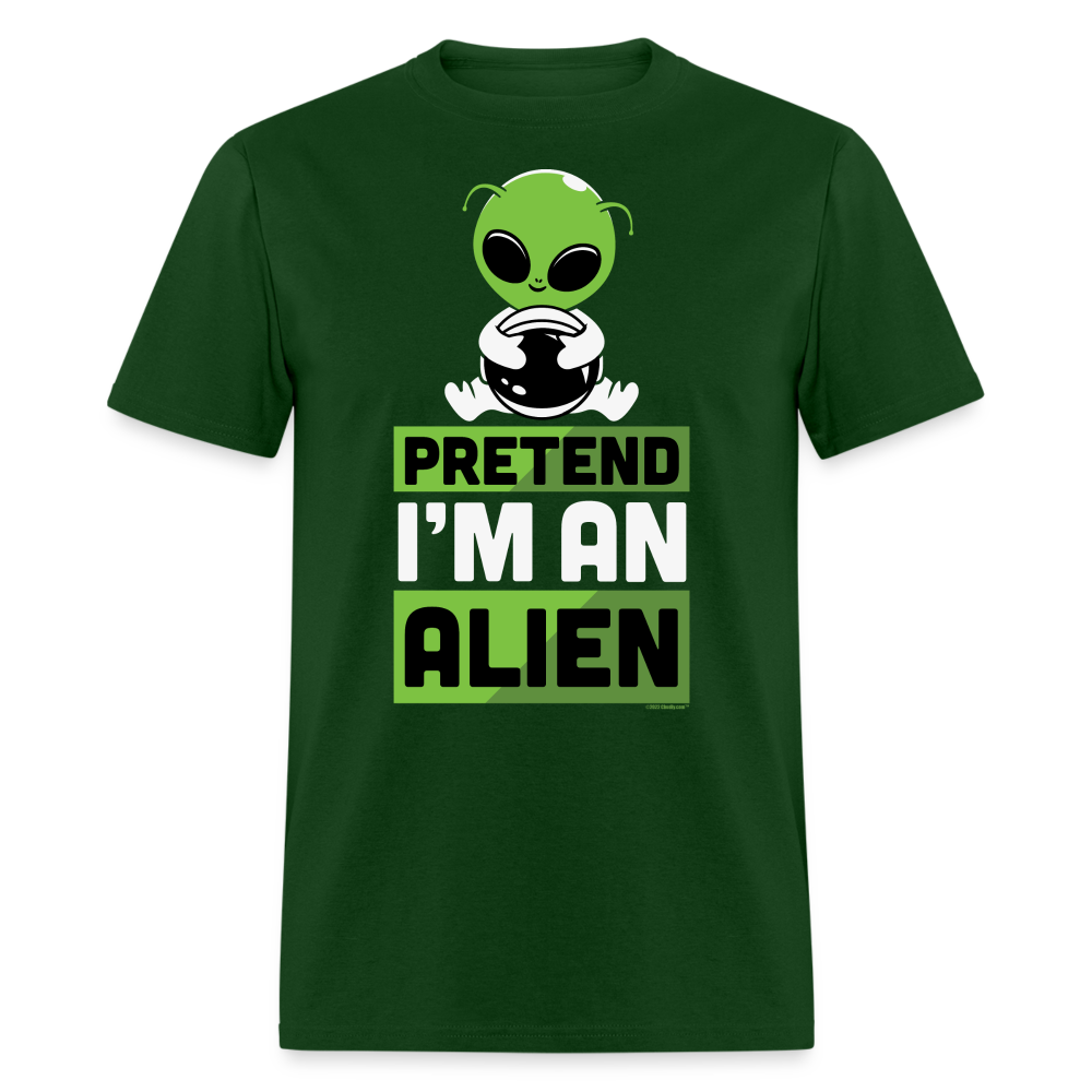 Pretend I'm An Alien Funny Halloween Unisex Classic T-Shirt - forest green