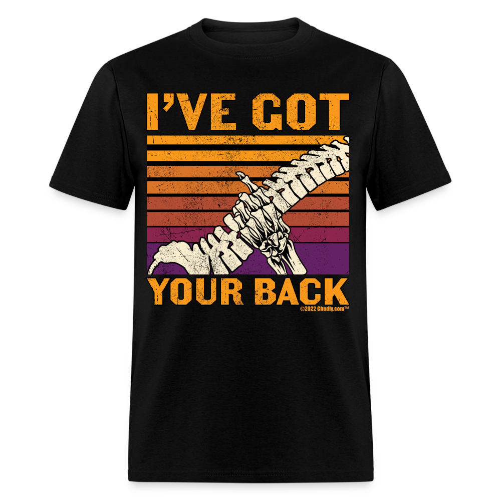 I've Got Your Back Funny Halloween Skeleton Bones Spine Unisex Classic T-Shirt - black