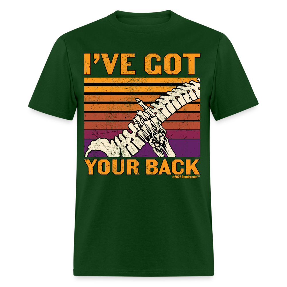 I've Got Your Back Funny Halloween Skeleton Bones Spine Unisex Classic T-Shirt - forest green