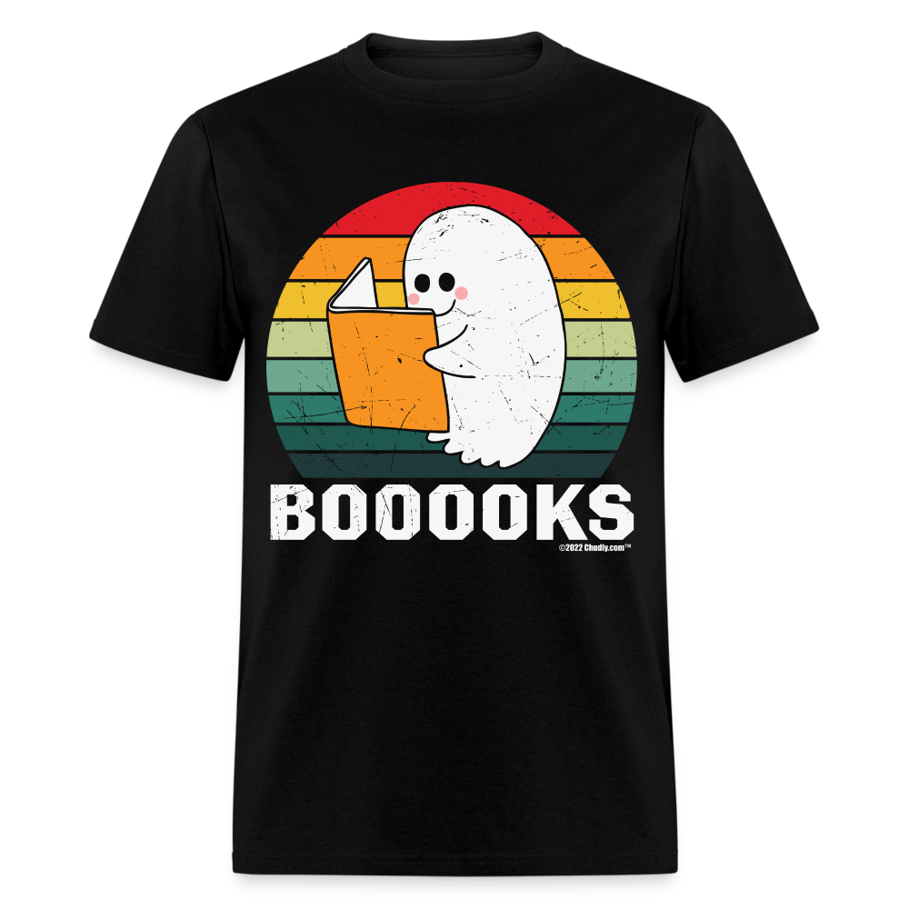 BOOOOKS Funny Halloween Reading Ghost Unisex Classic T-Shirt - black