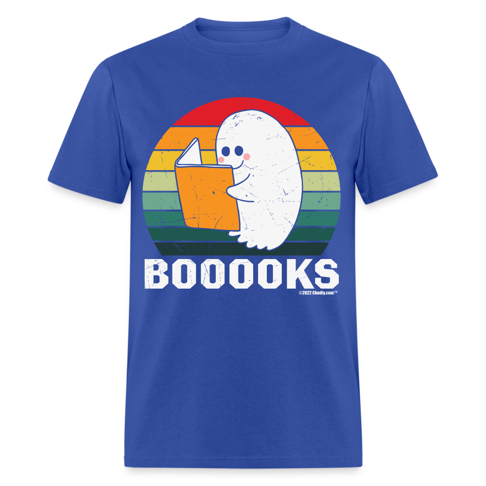 BOOOOKS Funny Halloween Reading Ghost Unisex Classic T-Shirt - royal blue