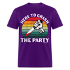 Load image into Gallery viewer, Here To Crash The Party Scary Halloween Knife Slasher Unisex Classic T-Shirt - purple