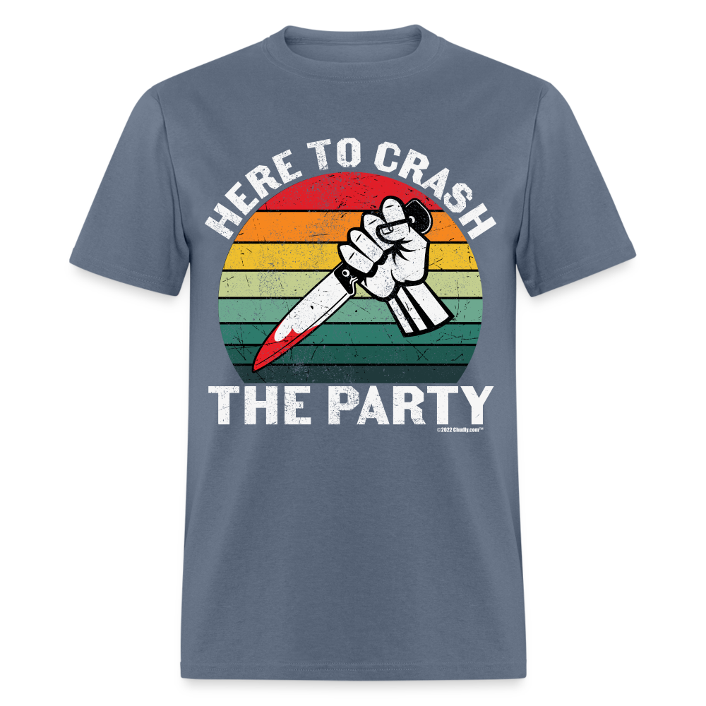 Here To Crash The Party Scary Halloween Knife Slasher Unisex Classic T-Shirt - denim