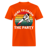 Here To Crash The Party Scary Halloween Knife Slasher Unisex Classic T-Shirt - orange