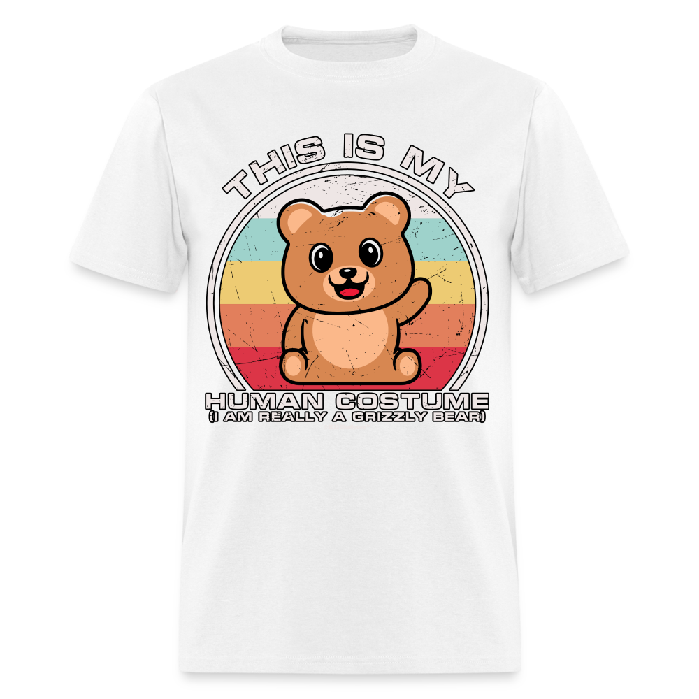This Is My Human Costume I Am Really A Grizzly Bear Funny Cute Halloween Unisex Classic T-Shirt - white