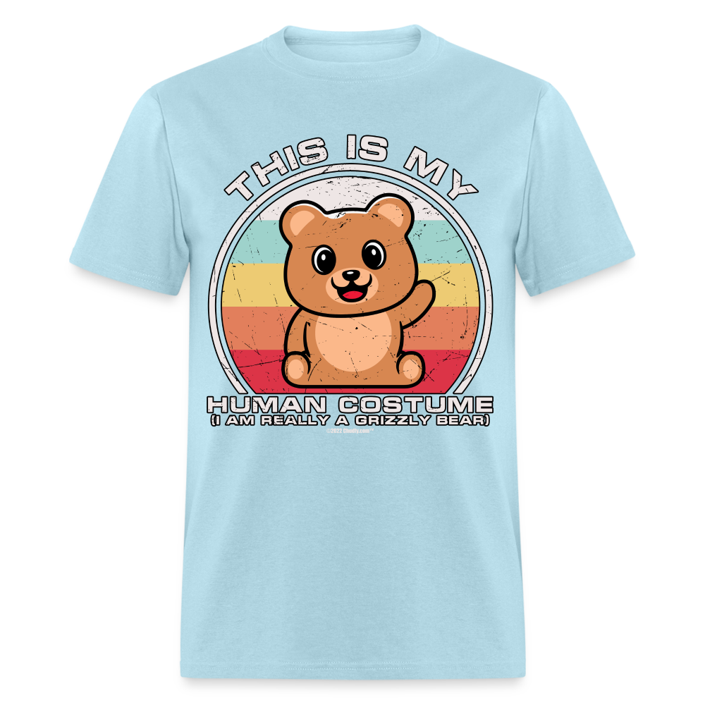 This Is My Human Costume I Am Really A Grizzly Bear Funny Cute Halloween Unisex Classic T-Shirt - powder blue
