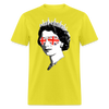 Load image into Gallery viewer, Queen Elizabeth II in Union Jack Sunglasses Unisex Classic T-Shirt - yellow