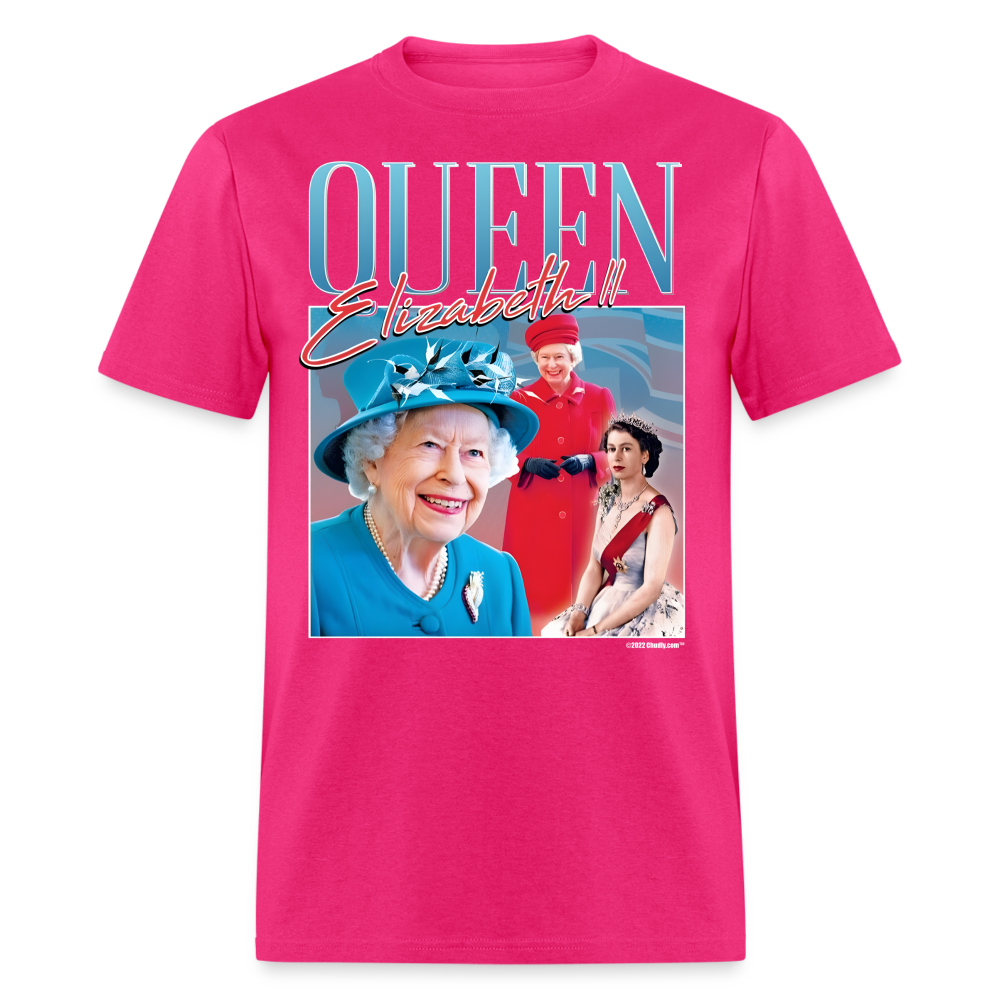 Queen Elizabeth II Retro Vintage Bootleg Unisex Classic T-Shirt - fuchsia