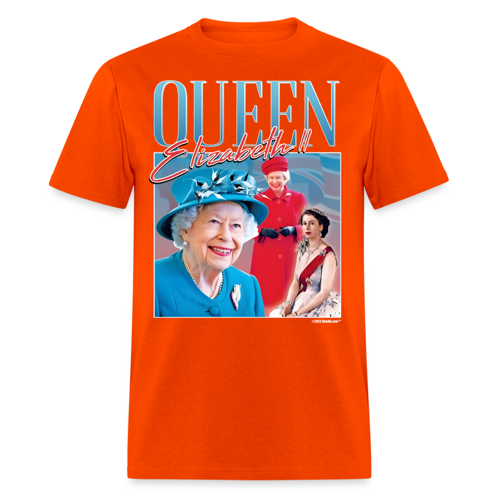 Queen Elizabeth II Retro Vintage Bootleg Unisex Classic T-Shirt - orange
