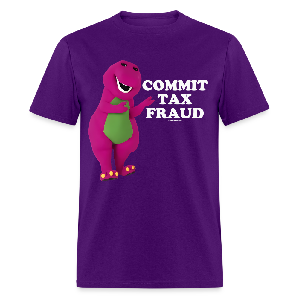 Commit Tax Fraud With Barney Funny Unisex Classic T-Shirt - purple
