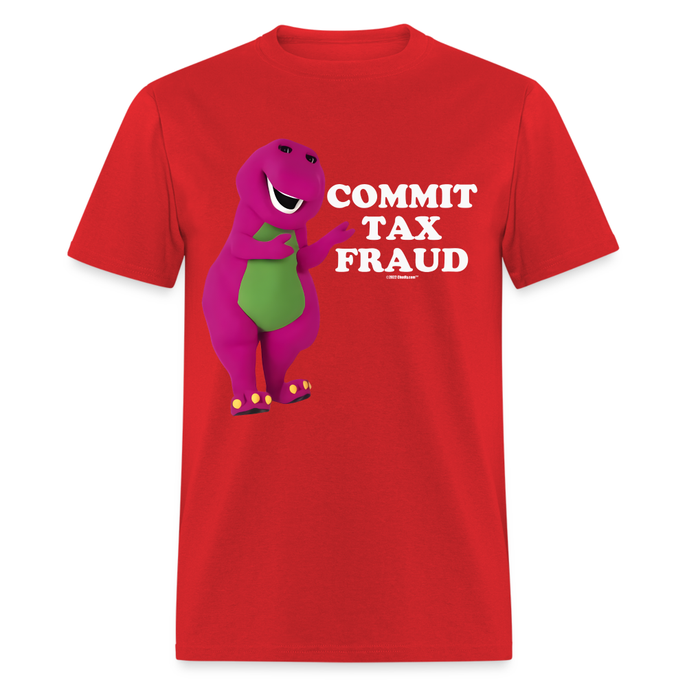 Commit Tax Fraud With Barney Funny Unisex Classic T-Shirt - red