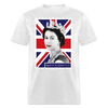 Queen Elizabeth II Union Jack Postage Stamp Unisex Classic T-Shirt - light heather gray