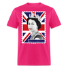 Queen Elizabeth II Union Jack Postage Stamp Unisex Classic T-Shirt - fuchsia