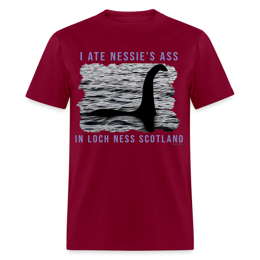 I Ate Nessie's Ass In Loch Ness Scotland Funny Meme Unisex Classic T-Shirt - burgundy