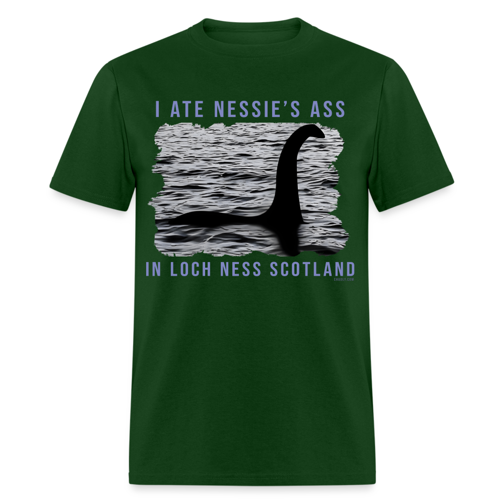 I Ate Nessie's Ass In Loch Ness Scotland Funny Meme Unisex Classic T-Shirt - forest green