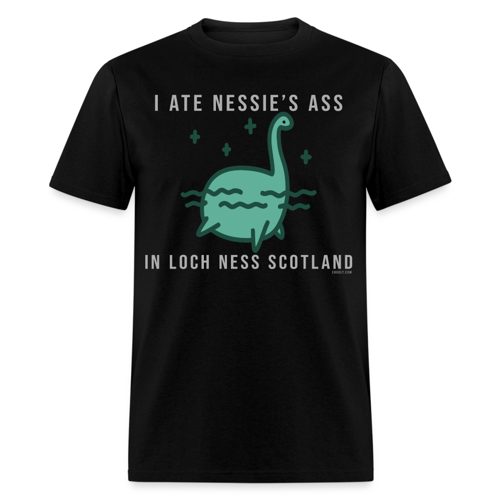 I Ate Nessie's Ass In Loch Ness Scotland Thicc Funny Meme Unisex Classic T-Shirt - black