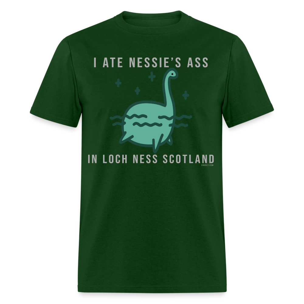 I Ate Nessie's Ass In Loch Ness Scotland Thicc Funny Meme Unisex Classic T-Shirt - forest green