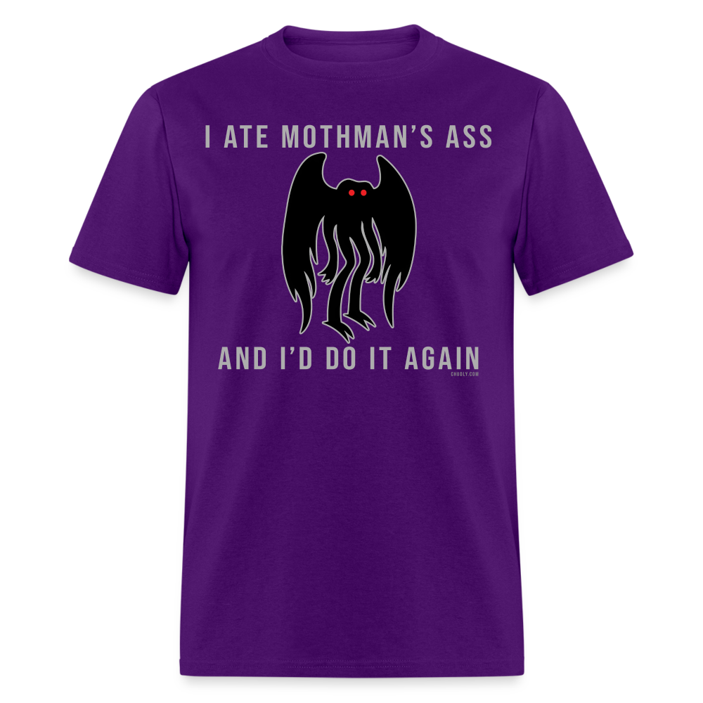 I Ate Mothman's Ass And I'd Do It Again Funny Cryptid Meme Unisex Classic T-Shirt - purple