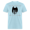 Load image into Gallery viewer, I Ate Mothman&#39;s Ass And I&#39;d Do It Again Funny Cryptid Meme Unisex Classic T-Shirt - powder blue