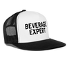 Beverage Expert Funny Party Snapback Mesh Trucker Hat - white/black