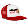 Beaver Fever Funny Party Snapback Mesh Trucker Hat 2 - white/red