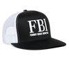 Femboy Bussy Inspector FBI Funny Gay Snapback Mesh Trucker Hat - black/white