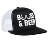 Load image into Gallery viewer, Boobs and Beer Funny Drinking Hat Party Snapback Mesh Trucker Hat - black/white