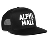 Load image into Gallery viewer, Alpha Male Snapback Mesh Trucker Hat - black/black
