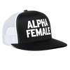 Alpha Female Snapback Mesh Trucker Hat - black/white